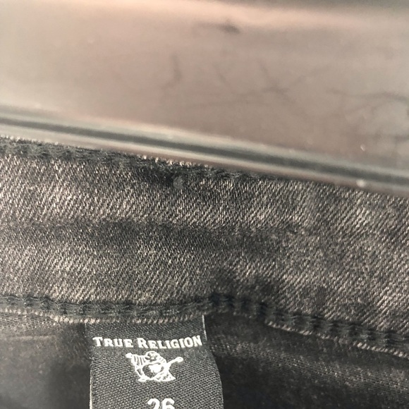 25. NWT True Religion Halle Rose Laser Black Jeans - Picture 5 of 10